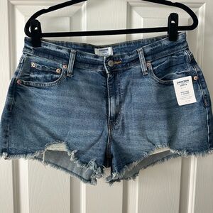 Levi's Blue Jean Shorts Distressed Mid-Thigh